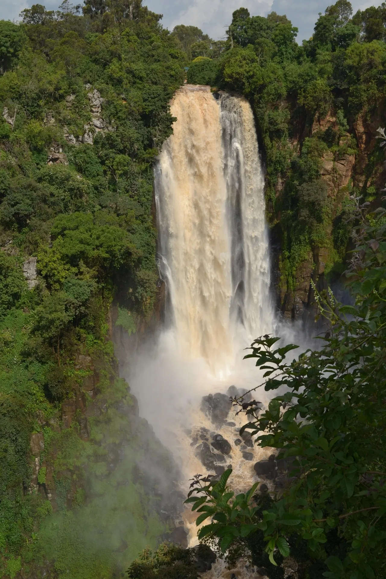 Forest waterfall near Meru, Kenya